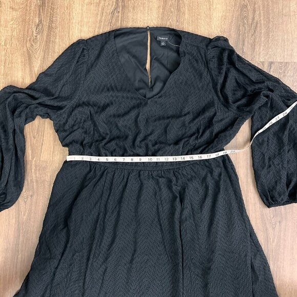 NEW Torrid Mini Textured Babydoll Black Dress Sz 1 - Picture 9 of 16